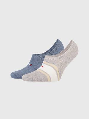 Beige Tommy Hilfiger 2-Pack Multicolour Footie Men's Socks | TH527UEB