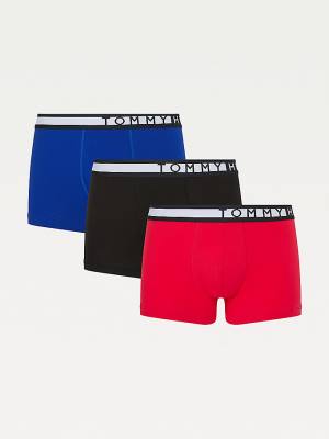 Beige Tommy Hilfiger 3-Pack Logo Waistband Trunks Men's Underwear | TH543VOB