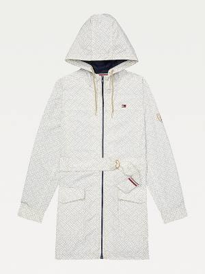 Beige Tommy Hilfiger Adaptive Long Belted Hooded Women's Jackets | TH126FYZ