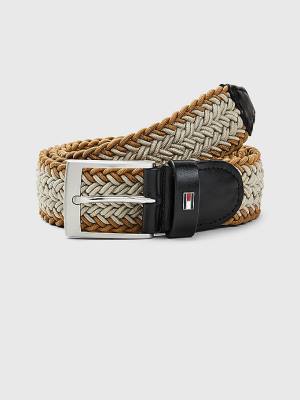 Beige Tommy Hilfiger Elasticated Braided Men's Belts | TH139EUN