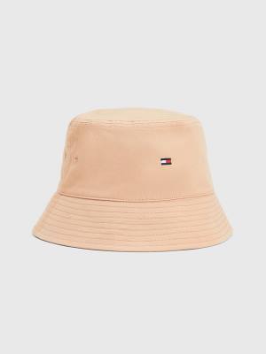 Beige Tommy Hilfiger Essential Organic Cotton Bucket Women's Hats | TH752YBL