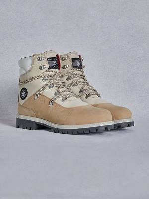 Beige Tommy Hilfiger TOMMYXTIMBERLAND Waterproof Cleated Hiking Women's Boots | TH625SIJ