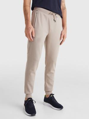 Beige Tommy Hilfiger Tech Essentials Joggers Men's Pants | TH964LHW