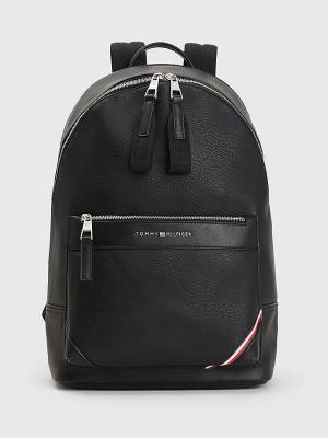 Black Tommy Hilfiger 1985 Laptop Sleeve Backpack Men's Bags | TH860ZFW