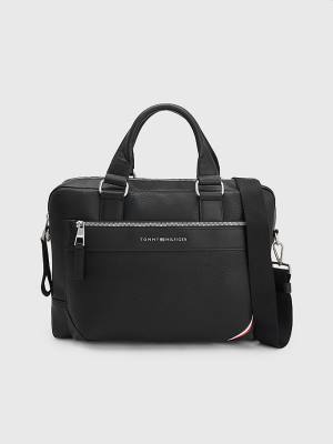 Black Tommy Hilfiger 1985 Slim Computer Men's Bags | TH978CFH