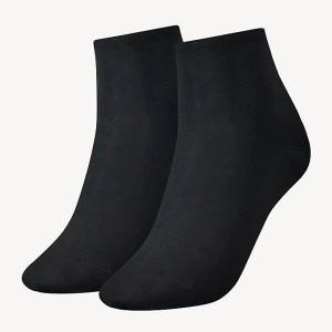 Black Tommy Hilfiger 2-Pack Casual Short Women's Socks | TH406RBG