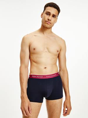 Black Tommy Hilfiger 3-Pack Premium Essential Trunks Men's Underwear | TH519UGR