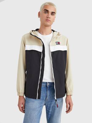 Black Tommy Hilfiger Badge Chicago Windbreaker Men's Jackets | TH872BNO