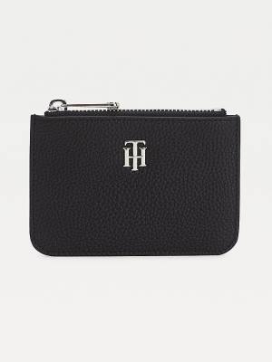 Black Tommy Hilfiger Card Holder Women's Wallets | TH406TEB