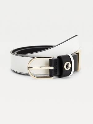 Black Tommy Hilfiger Classics Reversible Organic Leather Women's Belts | TH238QDV