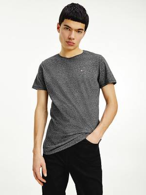 Black Tommy Hilfiger Classics Slim Fit Men's T Shirts | TH372IJW