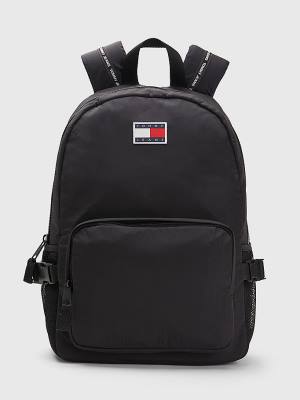 Black Tommy Hilfiger Colour-Blocked Backpack Men's Bags | TH719AUR