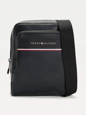 Black Tommy Hilfiger Commuter Small Reporter Men's Bags | TH134DWG