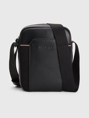 Black Tommy Hilfiger Commuter Small Reporter Men's Bags | TH501HEY