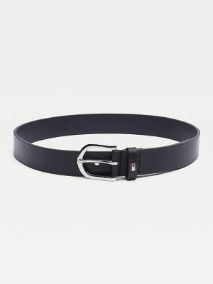 Black Tommy Hilfiger Danny Leather Women's Belts | TH240UBY