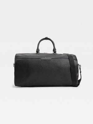 Black Tommy Hilfiger Downtown Duffle Men's Bags | TH154INP