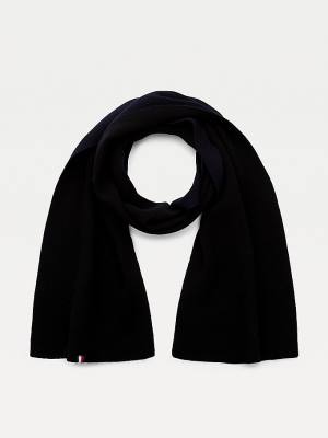 Black Tommy Hilfiger Elevated Men's Scarves | TH028TLS