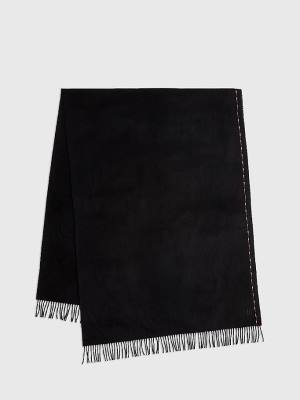 Black Tommy Hilfiger Elevated Wool Women's Scarves | TH369LER