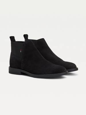 Black Tommy Hilfiger Essential Chelsea Women's Boots | TH094AWD