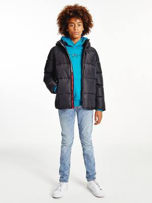 Black Tommy Hilfiger Essential Down Boys' Jackets | TH043UQY