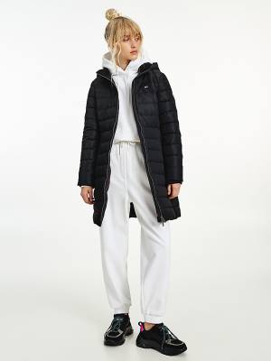 Black Tommy Hilfiger Essential Down Quilted Coat Women's Jackets | TH504TBQ