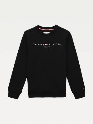 Black Tommy Hilfiger Essential Logo Girls' Sweatshirts | TH480LZT