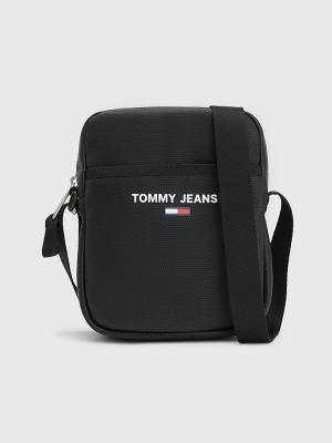 Black Tommy Hilfiger Essential Perforated Reporter Men's Bags | TH279WZQ