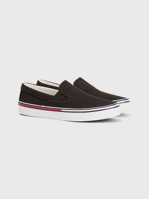 Black Tommy Hilfiger Essential Slip On Women's Sneakers | TH634YNP