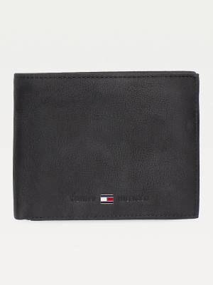 Black Tommy Hilfiger Leather Credit Card Men's Wallets | TH576JDA