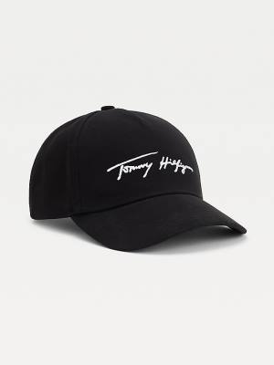 Black Tommy Hilfiger Lux Studded Organic Cotton Cap Women's Hats | TH061JSV