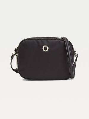 Black Tommy Hilfiger Monogram Recycled Crossover Women's Bags | TH301HSR