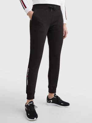 Black Tommy Hilfiger Sport Organic Cotton Joggers Women's Pants | TH347UJP