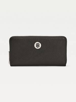 Black Tommy Hilfiger TH Core Large Zip Women's Wallets | TH692FND