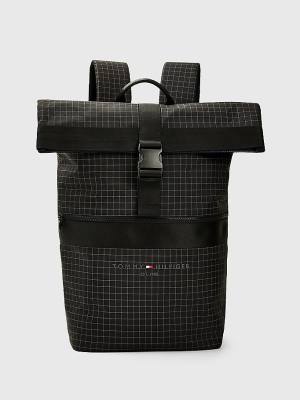 Black Tommy Hilfiger TH Established Urban Backpack Men's Bags | TH029CWR