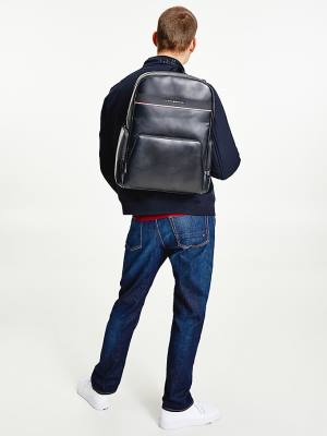 Black Tommy Hilfiger TH Tech Commuter Backpack Men's Bags | TH492ECP