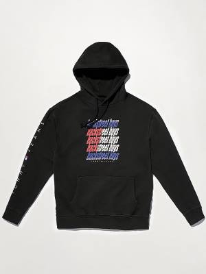 Black Tommy Hilfiger Tommy Revisited Backstreet Boys Men's Hoodie | TH406QAY