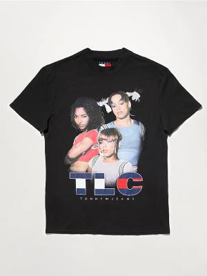 Black Tommy Hilfiger Tommy Revisited TLC Oversized Women's T Shirts | TH624NZO