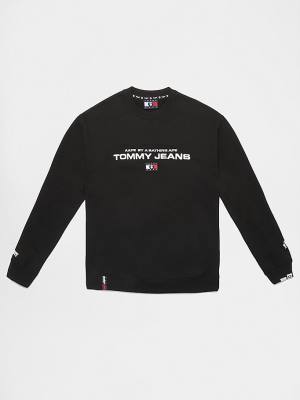 Black Tommy Hilfiger Tommy X AAPE Fleece Men's Sweatshirts | TH642XOK