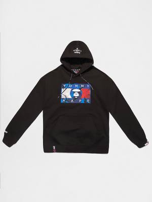 Black Tommy Hilfiger Tommy X AAPE Men's Hoodie | TH067DQZ