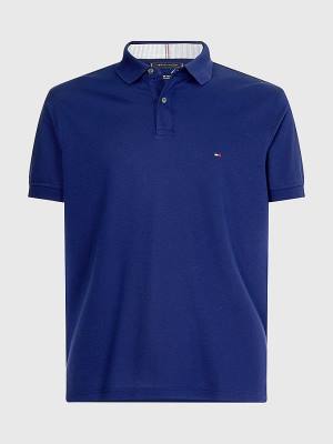 Blue Tommy Hilfiger 1985 Essential TH Flex Men's Polo Shirts | TH648PLR