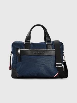 Blue Tommy Hilfiger 1985 Slim Computer Men's Bags | TH304KPG