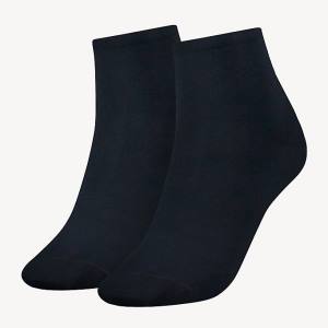 Blue Tommy Hilfiger 2-Pack Casual Short Women's Socks | TH645JWN