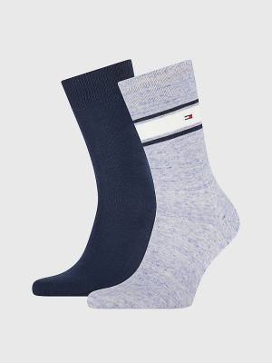 Blue Tommy Hilfiger 2-Pack Multicolour Men's Socks | TH687ZAV