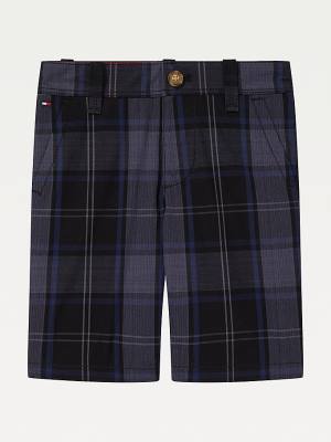 Blue Tommy Hilfiger Adaptive Check Woven Shorts Boys' Pants | TH710ZKJ