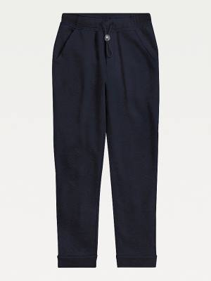 Blue Tommy Hilfiger Adaptive Drawstring Joggers Men's Pants | TH750OXH