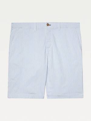 Blue Tommy Hilfiger Adaptive Ithaca Stripe Regular Fit Men's Shorts | TH076NMZ