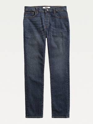 Blue Tommy Hilfiger Adaptive Low Rise Denton Fit Men's Jeans | TH693JFW