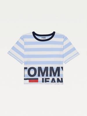 Blue Tommy Hilfiger Adaptive Organic Cotton Women's T Shirts | TH307AKH