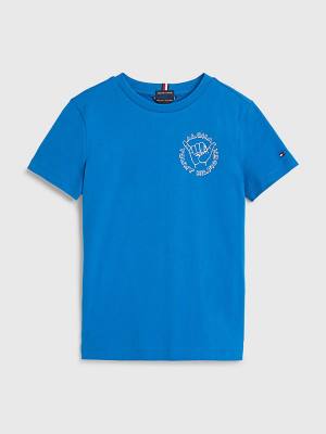 Blue Tommy Hilfiger Aloha Logo Boys' T Shirts | TH162YUM