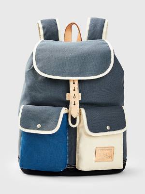 Blue Tommy Hilfiger Canvas Flap Backpack Men's Bags | TH206MWU